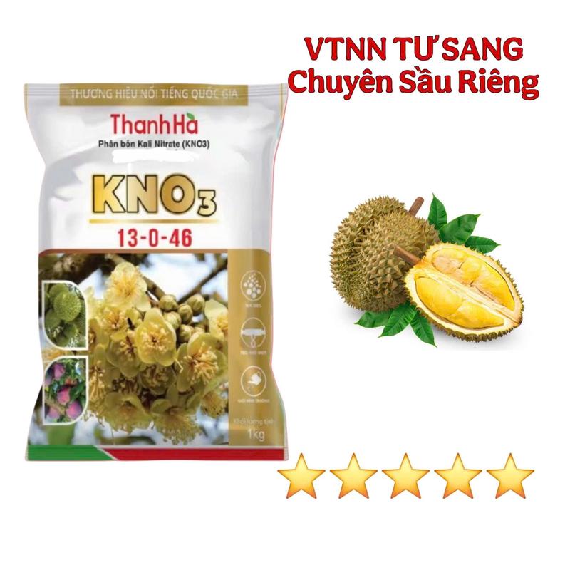 KNO3 13-0-46 gói 1kg pha 200 lít Phân Bón Kali Nitrate Chuyên Dùng Kích Mắc Cua Sầu Riêng Sử Dụng Kali Tinh Khiết không Gây Cháy Lá