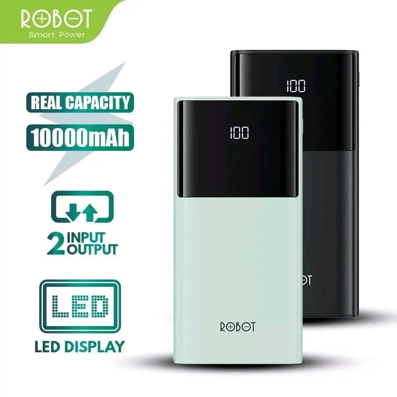 Powerbank Robot RT190S Dual Output USB-A 10000mAh LED Display ORIGINAL