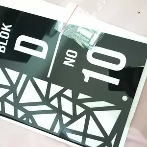 Papan Nomor rumah akrilik type aesthetic Minimalis modern industrial laser cutting + free pen stainless