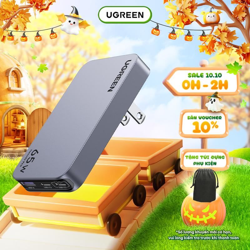 Củ sạc Type C 65W UGREEN Nexode Pro X753 GaN Ultra-Slim | Sạc Nhanh 65W | Siêu Mỏng | GaN - Bảo Hành 18 Tháng | 15817