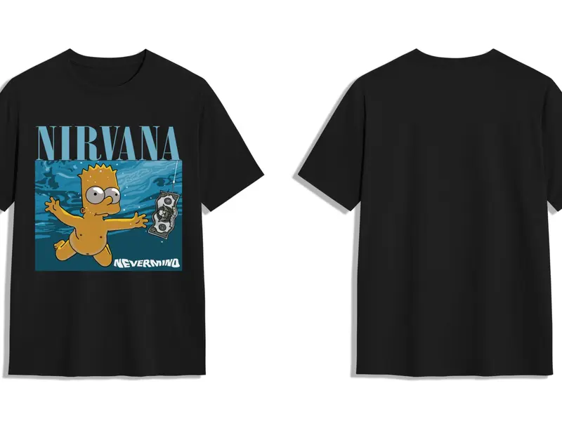 kaos band NIRVANA NEVERMIND Katun Combed Sablon Printing Pria Wanita Distro Vintage Baju Nyaman Tebal Hitam Digital Unisex Tshirt Atasan Cowok Tangan pendek 3