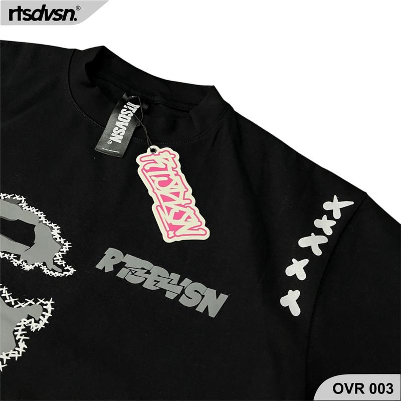 BAJU RTS OVERSIZE 003 MOTIF NEW BONE | BAJU CEWEK/COWOK | BAJU OVERSIZE KEREN | FREE STIKER DAN GANTUNGAN KUNCI 2