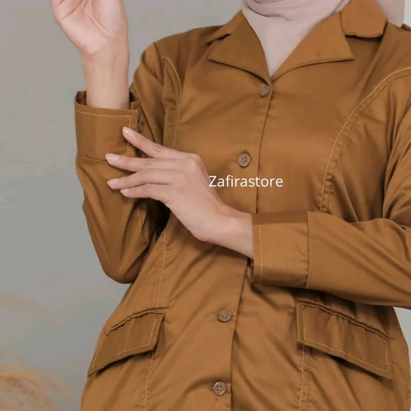 (HANYA ATASAN SAJA) seragam pemda pns semi jas variasi benang timbul 1