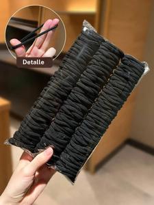 100pcs Ligas elásticas para el cabello para mujer, Accesorios para el cabello versátiles y casuales para coleta y trenzas, Ideales para uso diario, Todas las estaciones