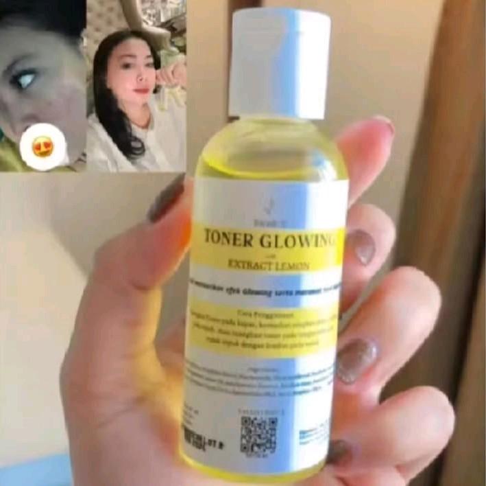 2 in 1 Toner Glowing Extra Lemon Bpom Pelicin Wajah Facial Mist Pelembab 1