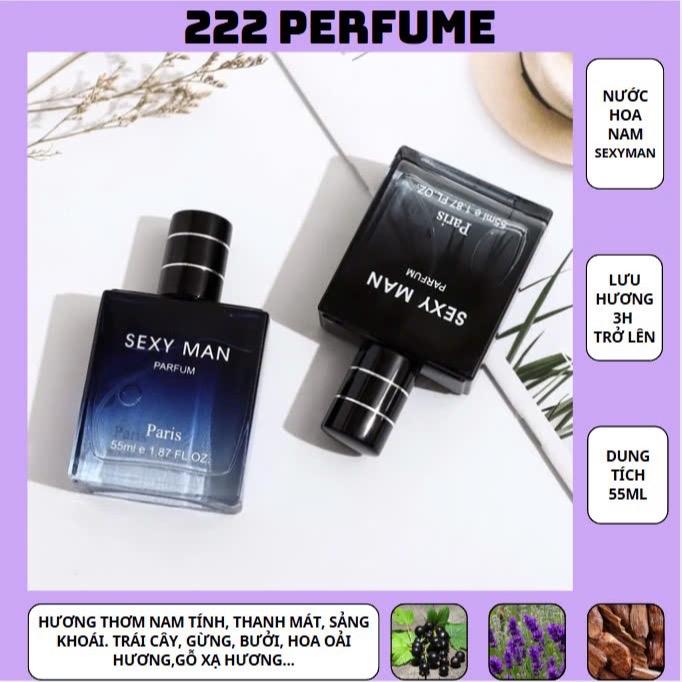 Nước Hoa Nam Sexy Man Tự Tin Cuốn Hút Nam Tính Mạnh Mẽ 55ml Nội Địa Trung Xịt Thơm Cosmetic Perfume