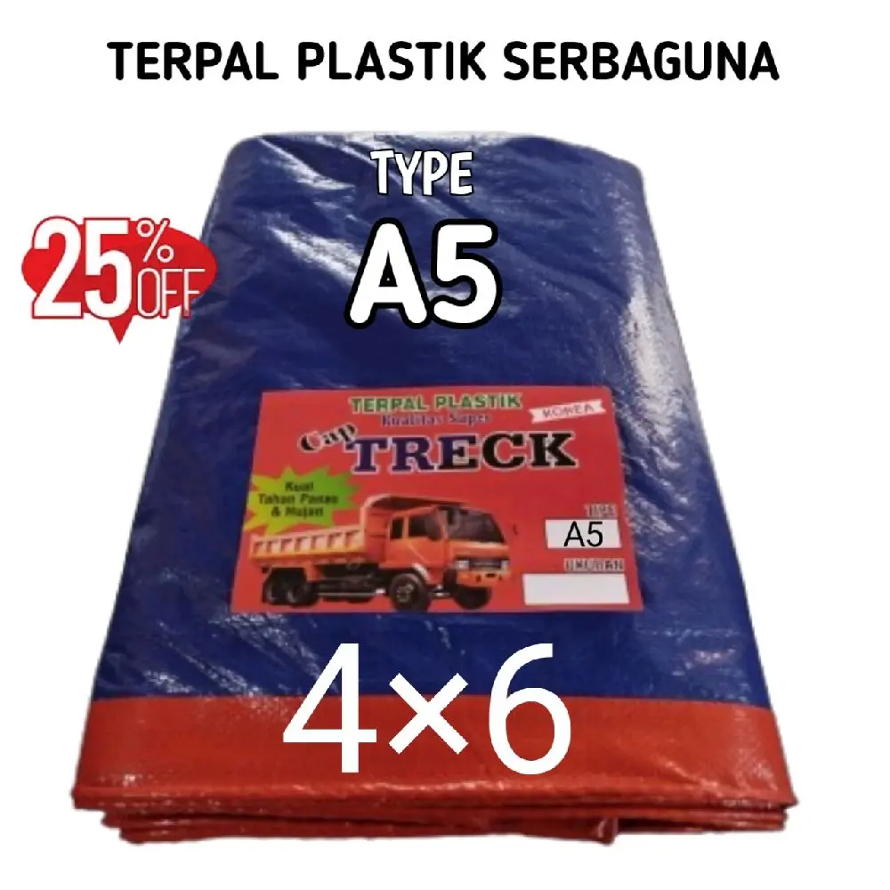 Terpal Plastik A5 Ukuran 4×6 meter Premium Tutup Mobil Gelaran - Cocok untuk Mobil Anda - Car