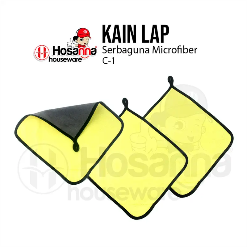 Kain Lap 2 Warna Microfiber  30X30 cm / Lap Mobil Serbaguna (C1) 2