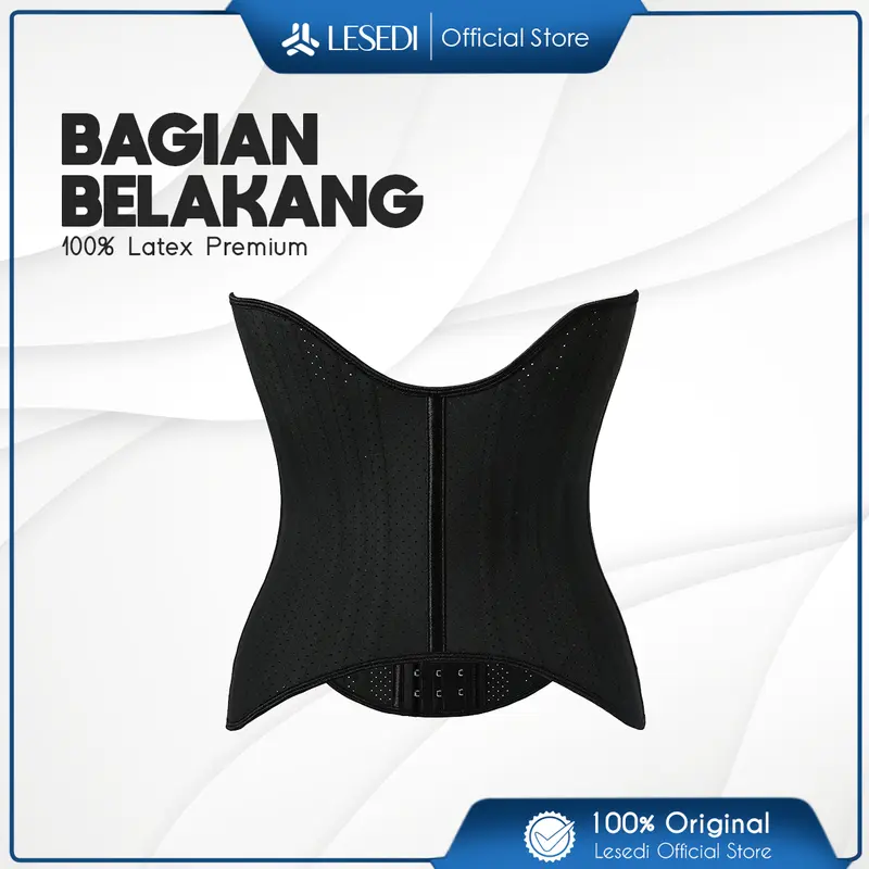 Korset Latex Wanita Pengecil Perut Model Kupu-Kupu dengan 25Tulang Baja dan 3 Level Pengait 2