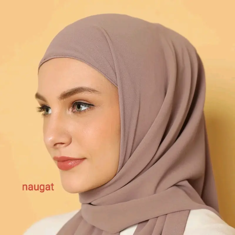 Kerudung Segitiga Instan Inner 2 Layer 120x120 Ceruty Babydoll ByGaffiDhay - Nyaman, Pashmina, Jilbab, Variasi 4