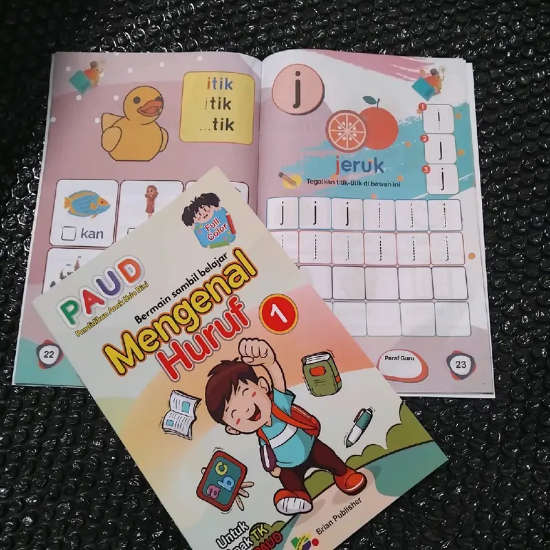 Buku PAUD Bermain Sambil Belajar Mengenal Huruf 1 2 Full Color - BP 3