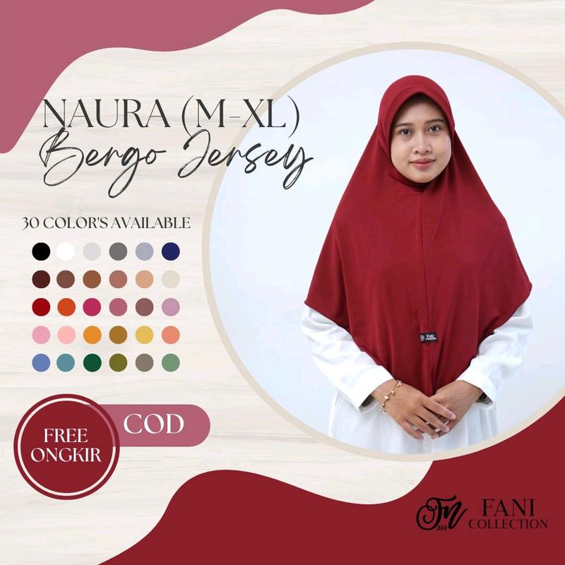 Naura Bergo/Bergo Jersey/Bergo Sport Syar'i/Hijab Instan/Jilbab Instan/Jilbab Perawat/Jilbab Murah/Jilbab Grosir/Jilbab Konveksi 1