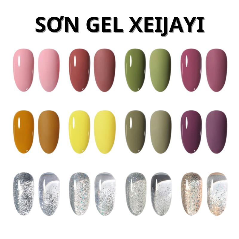 Sơn móng tay dạng Gel, XEIJAYI, Không chì, Siêu bóng, Nhiều màu 1