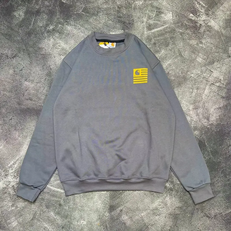Crewneck Carhartt Wip Chrome Premium / Sweatshirt Carhartt Basic Logo / Sweater Crewneck Carhartt Full Hang Tag&Label / Crewneck Distro Pria Wanita Unisex Terbaru Kekinian Murah / COD / bentalaofficialstore Bandung Fleece Katun Casual Nyaman Simple Hitam 3