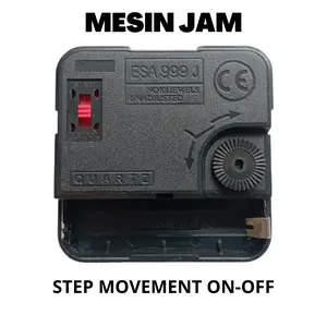Mesin Jam Dinding On Off Saklar Hidup Mati Universal Step Movement Detak Bonus Jarum Bagus Awet