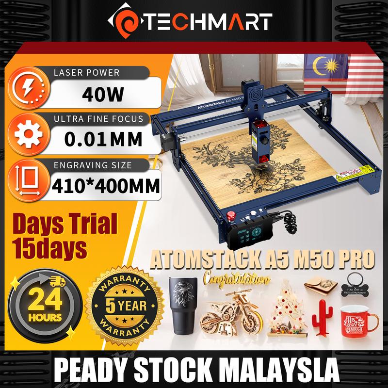 5 Year Warranty ATOMSTACK A5 M50 PRO Laser Engraver 40W Ultra-fine ...