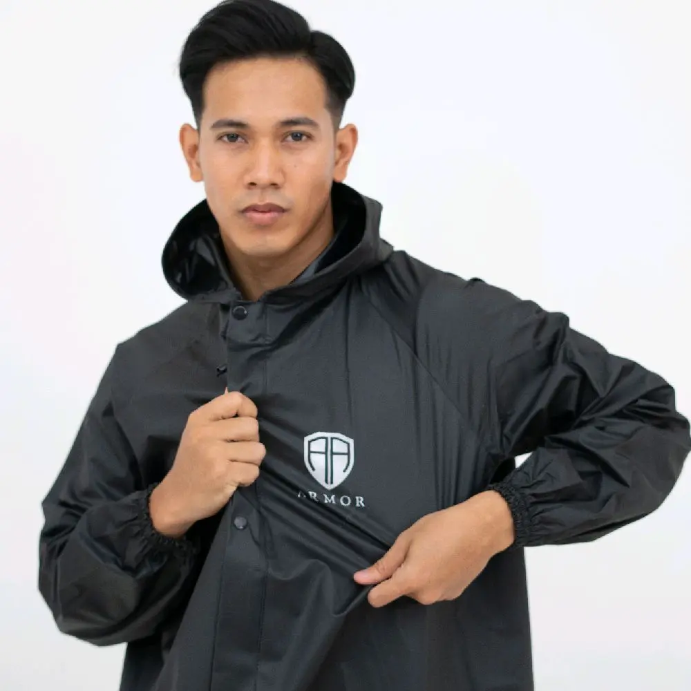 Jas Hujan Terbaik Pria Wanita Tebal Bahan Karet Pvc By Armor