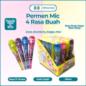 Permen Bentuk Mic Lucu Menyalah Gummy Microphone Unik Hadir dengan Desain Ikonik Kenyal dan Rasa Buah Segar Cocok Sebagai Hadiah