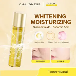 CHALONESE GLUTA WHITENING TONER 160ML Mampu Mengangkat Sel Kulit Mati di Wajah Free Masker