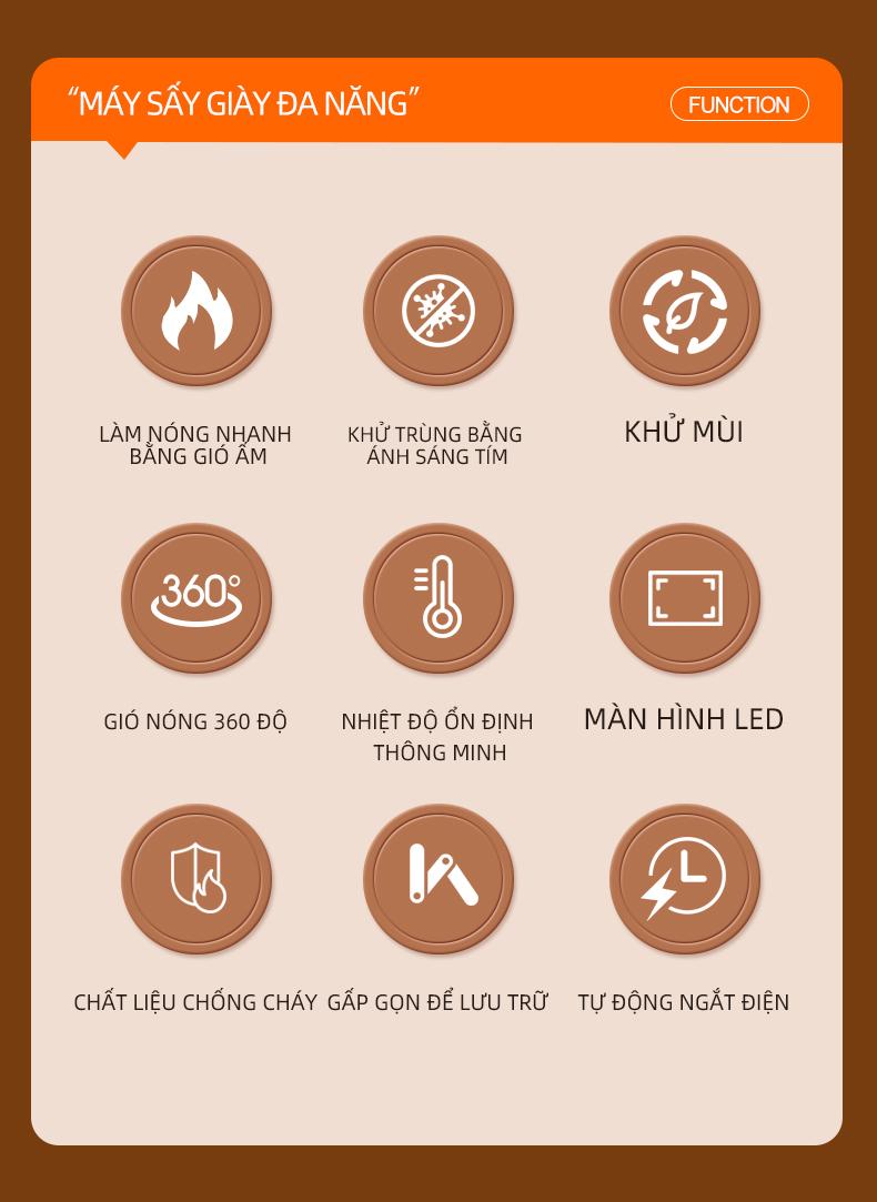 Product Introduction of Máy Sấy Giày, Mẫu Mới, Điều Khiển Nhiệt Độ Thông Minh, Máy Sấy Giày Giá Đôi, Nhỏ Gọn Và Cầm Tay, Làm Khô Nhanh, Màn Hình Cảm Ứng LED, Loại Bỏ Vi Khuẩn Và Mùi Hôi, TAJASON maysay giay 1