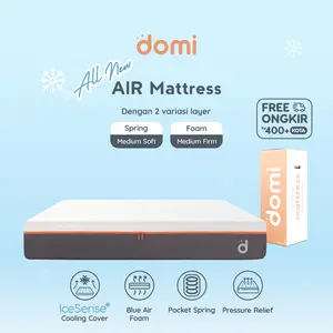Domi AIR Mattress IceSense  / Kasur Pocket Spring Bed / Cooling Blue Air Foam / Air Flow / Mattress in a Box