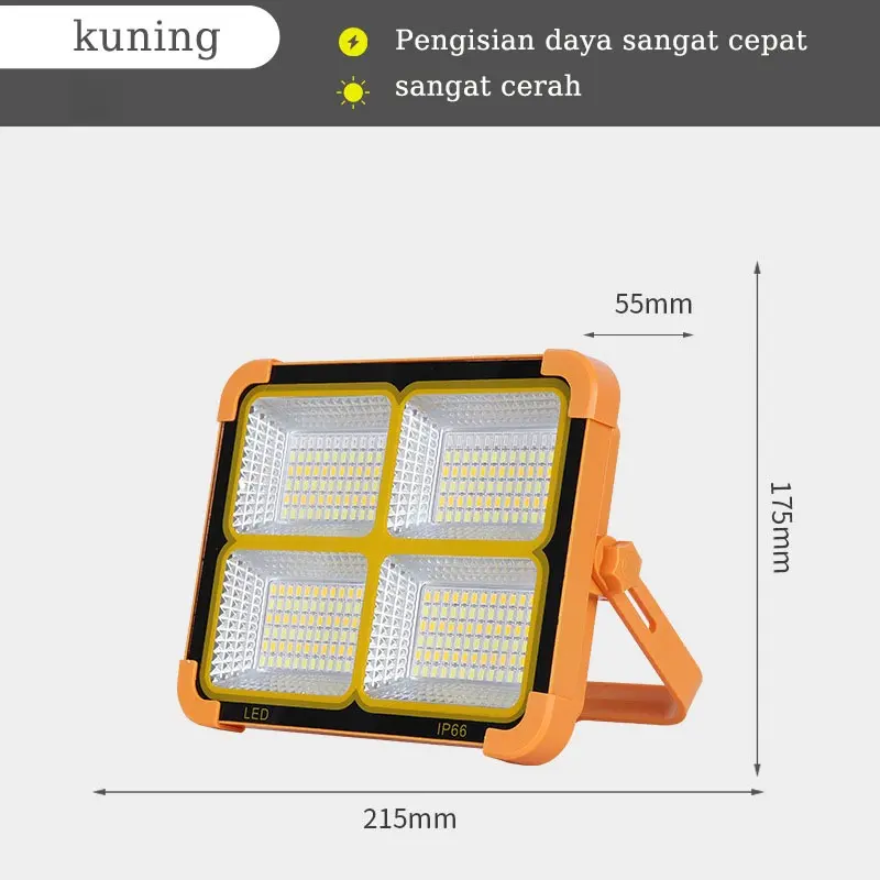 LAMPU LED SOLAR EMERGENCY / POWER SEL SURYA / LAMPU PANEL SURYA TENAGA 2000W / LAMP STAND / LED OUTDOOR FLOOD LIGHT CELL lampu  tenaga 4