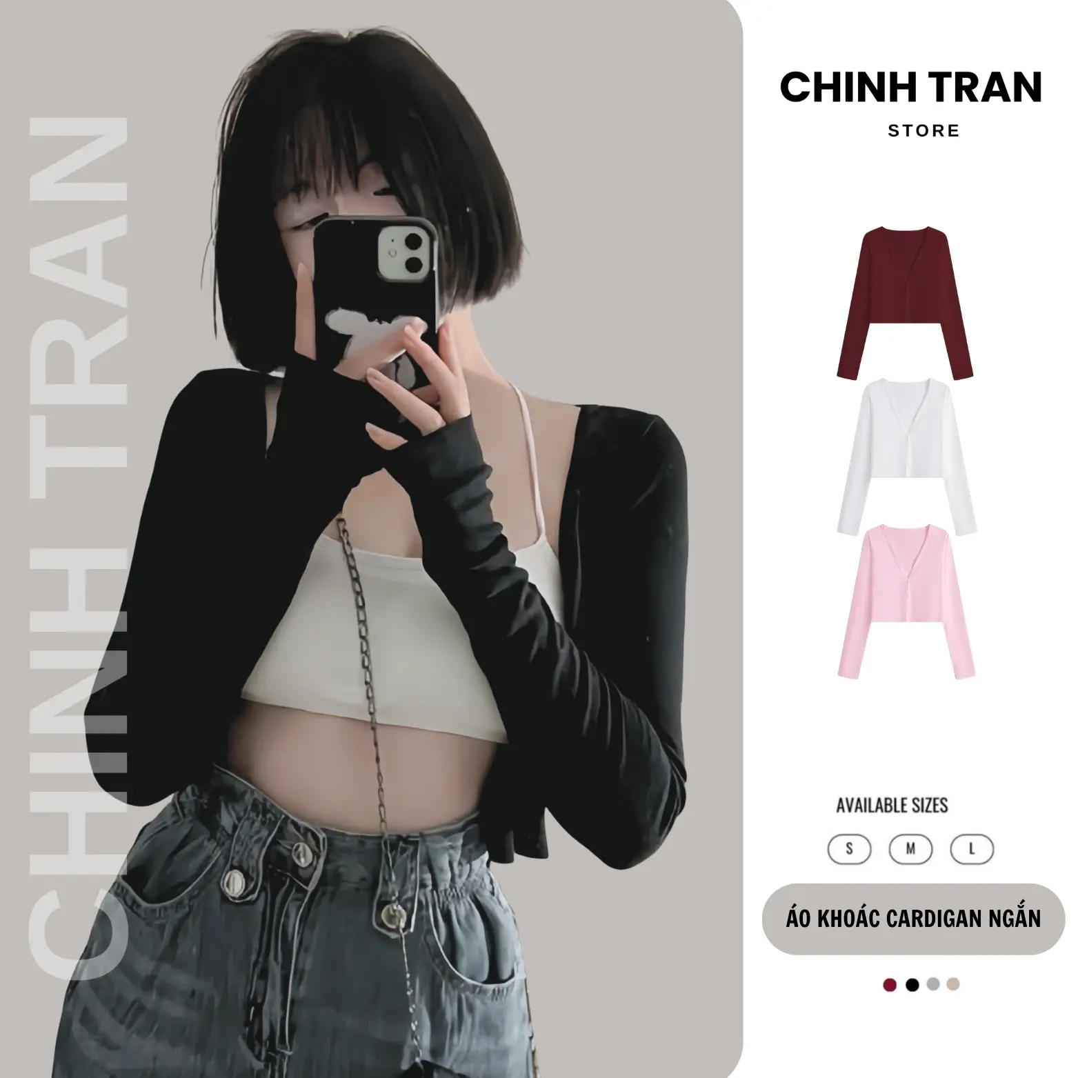[MÀU MỚI] Áo Khoác Cardigan Basic Hàn Quốc Dáng Ngắn Ôm Body Thun Cotton Nhiều Màu Nữ Tính