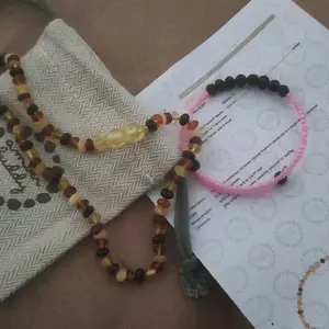 Amber Buddy | XR53M1 Kalung & Gelang Amber Bayi Multicolour Yellow Glossy - 32cm & 14cm