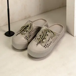 （K 536 M ）Baotou Sepatu Wanita Outdoor Gaya Baru dengan Desain Terbuka, Bernapas, Sol Lembut, Sol Tebal, Sepatu Selip, Sepatu Selip Wanita, Sepatu Olahraga sandal ootd jepit tinggi empuk wanita fashion ringan Anti-selip sandal  kodok  wanita jelly  cewek