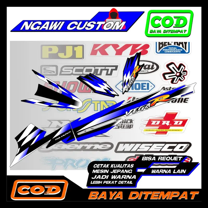 striping Yamaha Vega lama terbaru custom 1