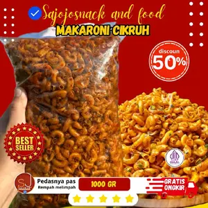 Makaroni cikruh renyah asin gurih pedas 1kg murah meriah Makanan Camilan Food Snack Kering