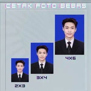 PAKET CETAK PAS FOTO 2x3 3x4 4x6  25 PCS | KERTAS SUPER GLOSSY | FOTO LAMARAN KERJA | PROSES CEPAT