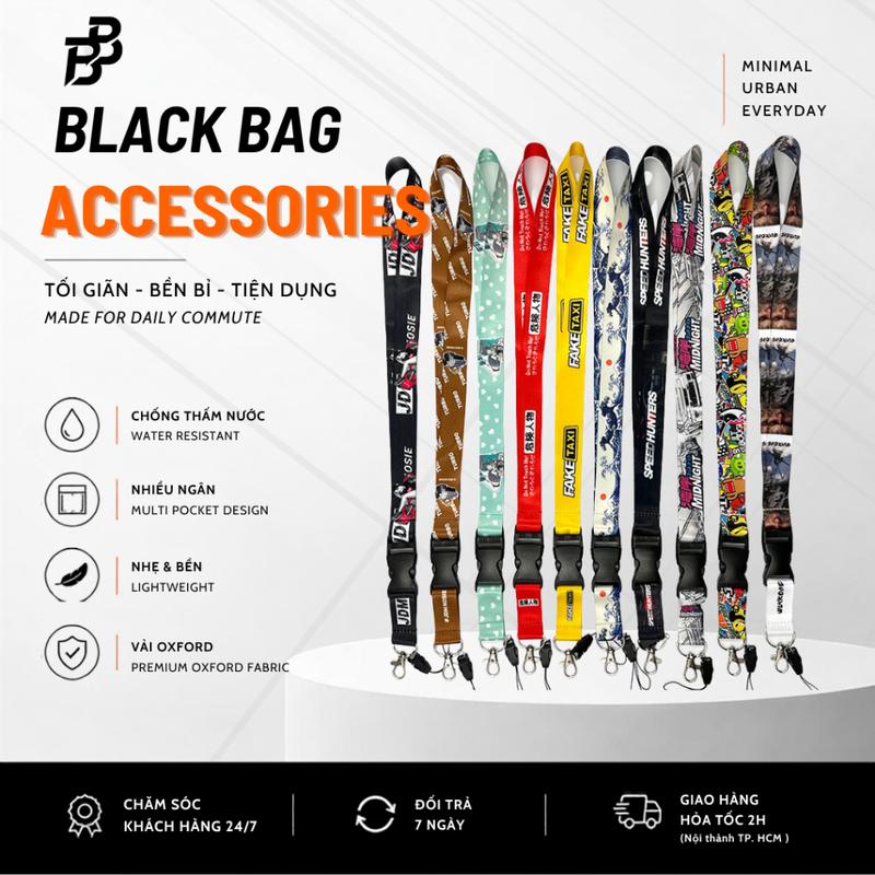 Dây Đeo Thẻ Chìa Khóa Điện Thoại BlackBag Accessories Unisex Phụ Kiện Túi Tiện Lợi Cá Tính Mã PK001