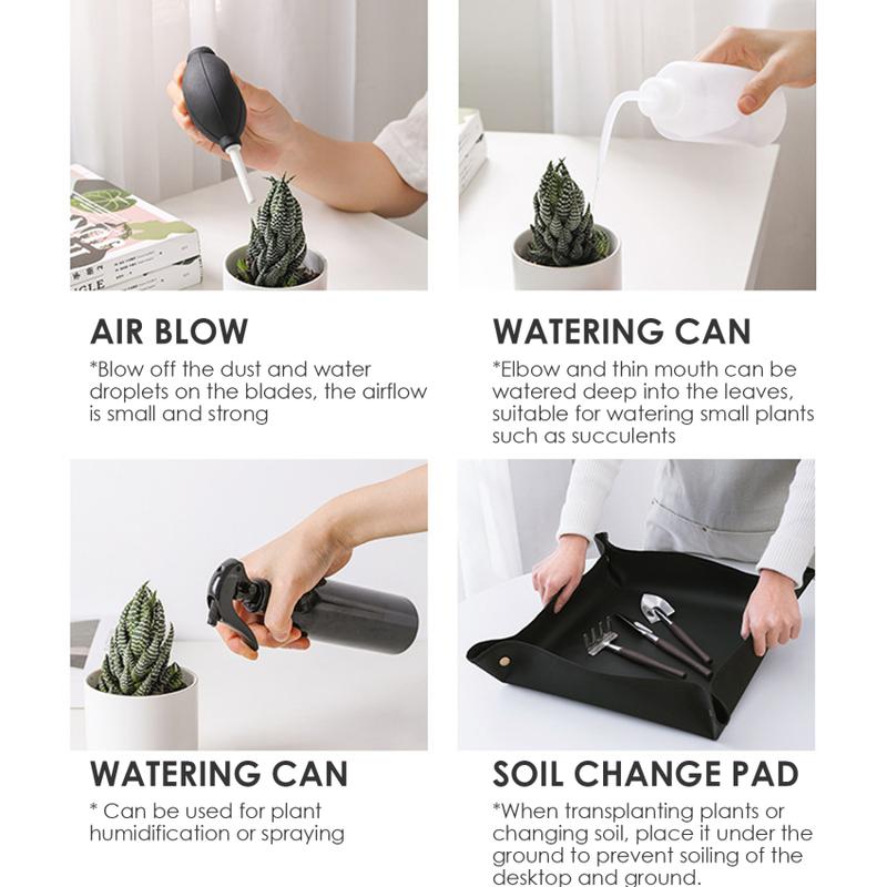 Product Introduction of Black Edition Gardening Tool Set Terrarium Succulent Plants DIY Tools Garden Planting Tool Kit 23
