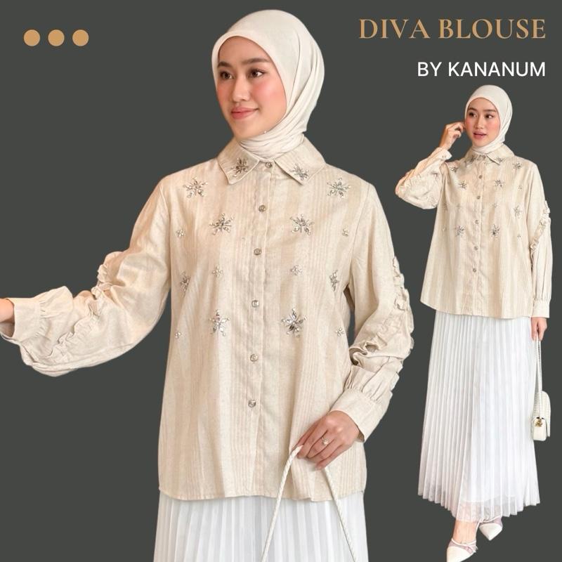 Divva Blouse By kananum - Bahan soft linen 0