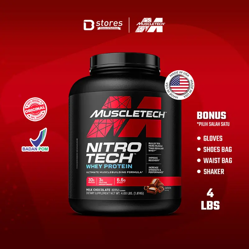 Muscletech Nitrotech Whey Isolate 4lb Bstores 0