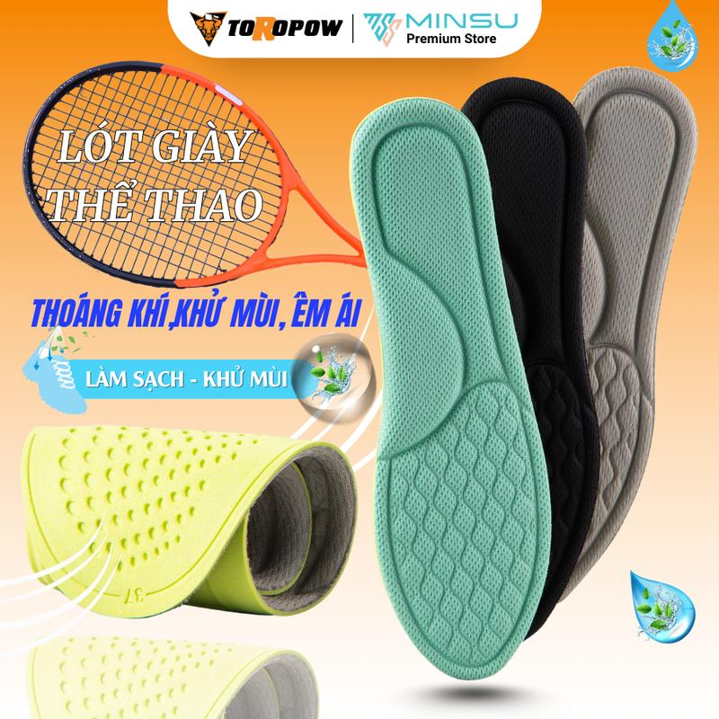 Miếng Lót Giày Khử Mùi Bạc Hà và Ngải cứu MINSU M2358 Kháng Khẩu khử Mùi, Dùng Dược Cho Giày Thể Thao, Giày Lười Nam Nữ