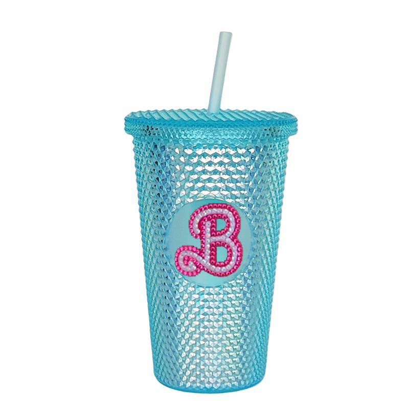 Product Introduction of [Pisuz Way]Barbiepink water bottle 710ML bottle double-layer glass plastic durian water cup double-layer plastic cup cute large capacity Barbie style 29