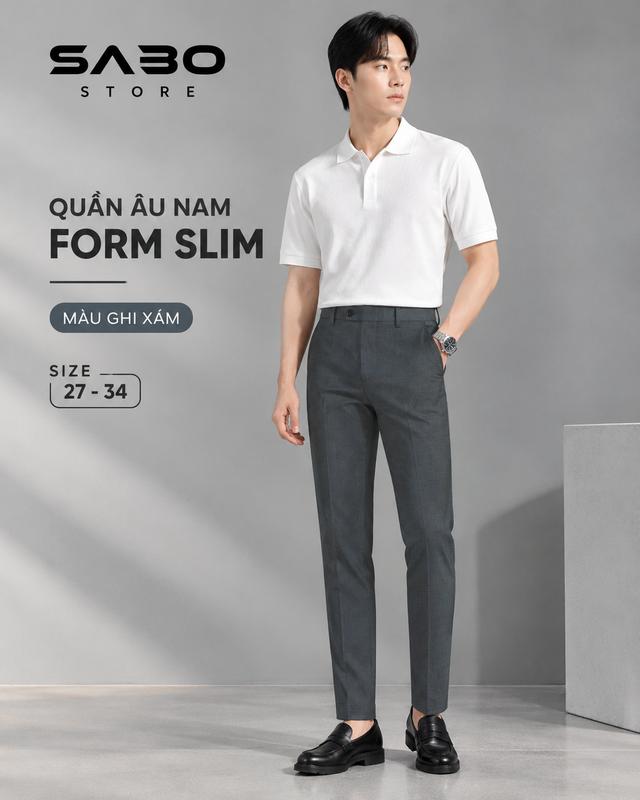 Quần Âu Nam Form Slim Fit Dáng Gọn – Vải Xốp/Tuyết Mưa – Size 27-34