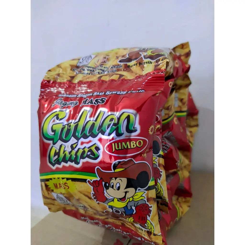 GOLDEN CHIPS JUMBO renceng isi 10 camilan renyah dan nyaman