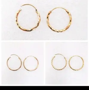 ANTING GIPSI ANTING BULAT LAPIS EMAS ANTI GATAL ANTI IRITASI AWET Perempuan
