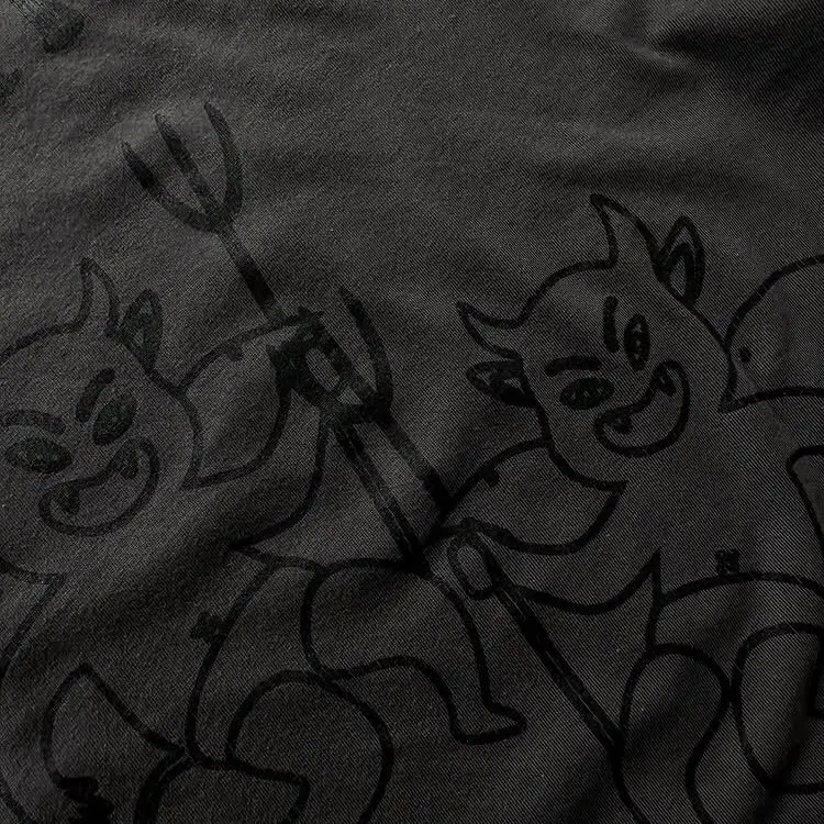 Branche Oversize Boxy Tshirt Devil Cherub Dark Grey 3