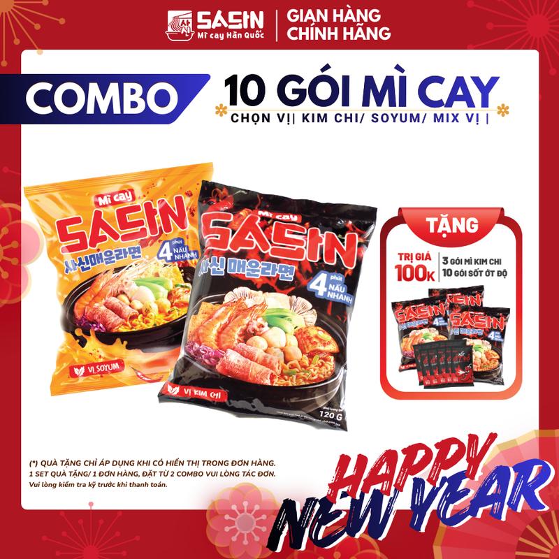  Mì Cay Sasin  Combo 10 gói   Chọn vị  