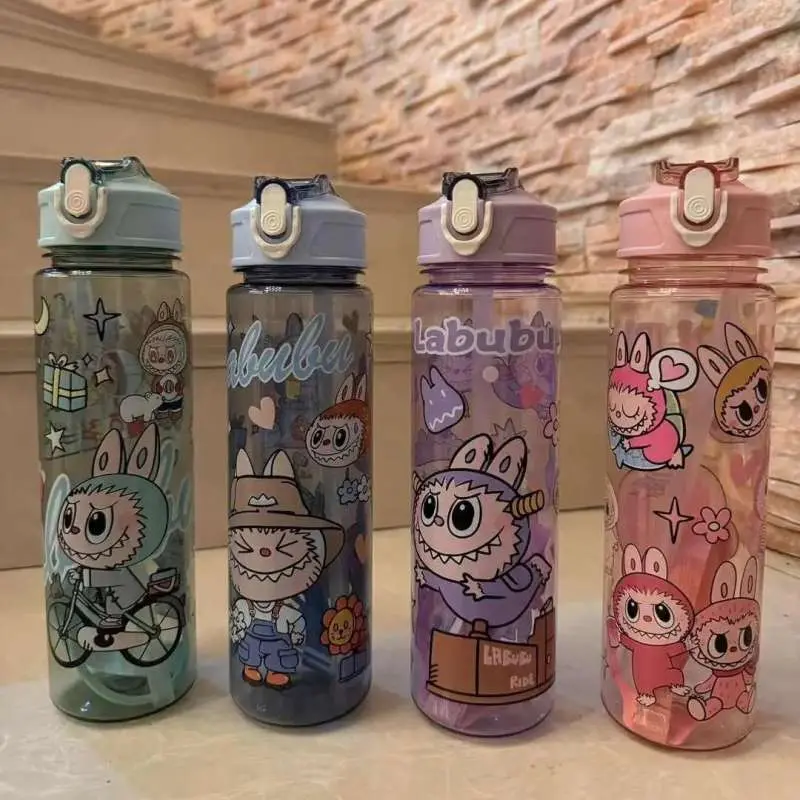 BOTOL MINUM TRANSPARAN LABUBU/CAPYBARA 900ML 1