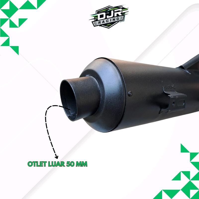 Knalpot Semi Standar RCB suara bass adem untuk Motor Beat, Mio, Scoopy, Vario, Genio, Spacy, Mio Fino, Mio Soul, Mio GT, X-Ride, Mio J, Mio 125 (All Matic) 2