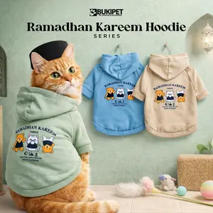 Baju Kucing Anjing Kelinci Lucu Aksesoris Hewan - Bukipet Ramadhan Kareem Hoodie Series