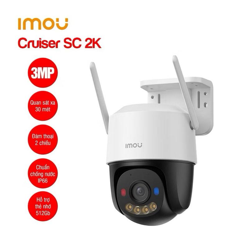 ￼Camera Wifi Imou Cruiser SC K7FP chuẩn 3K 5MP, xoay 360 độ, đèn báo xanh đỏ, Bảo hành chính hãng 2 năm 5