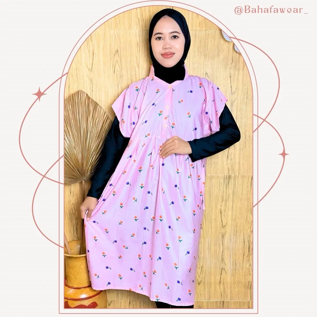 ( PROMO 90 RIBUAN DAPAT 3 ) MIKA Daster Dewasa Wanita Kekinian Rayon Lembut Adem Busui Menyusui Kerah Kancing Nyaman Motif