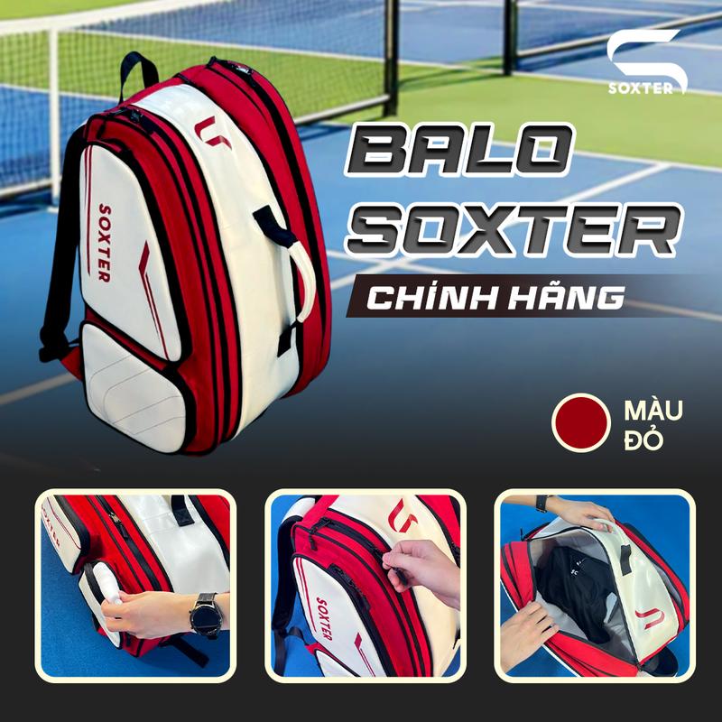 Soxter Balo Pickleball Da PU Cao Cấp Kháng Nước Đa Năng Bền Đẹp Phù Hợp Nhiều Bộ Môn Thể Thao Pickleball, Cầu Lông, Bóng Đá,... 5 Màu Thời Trang