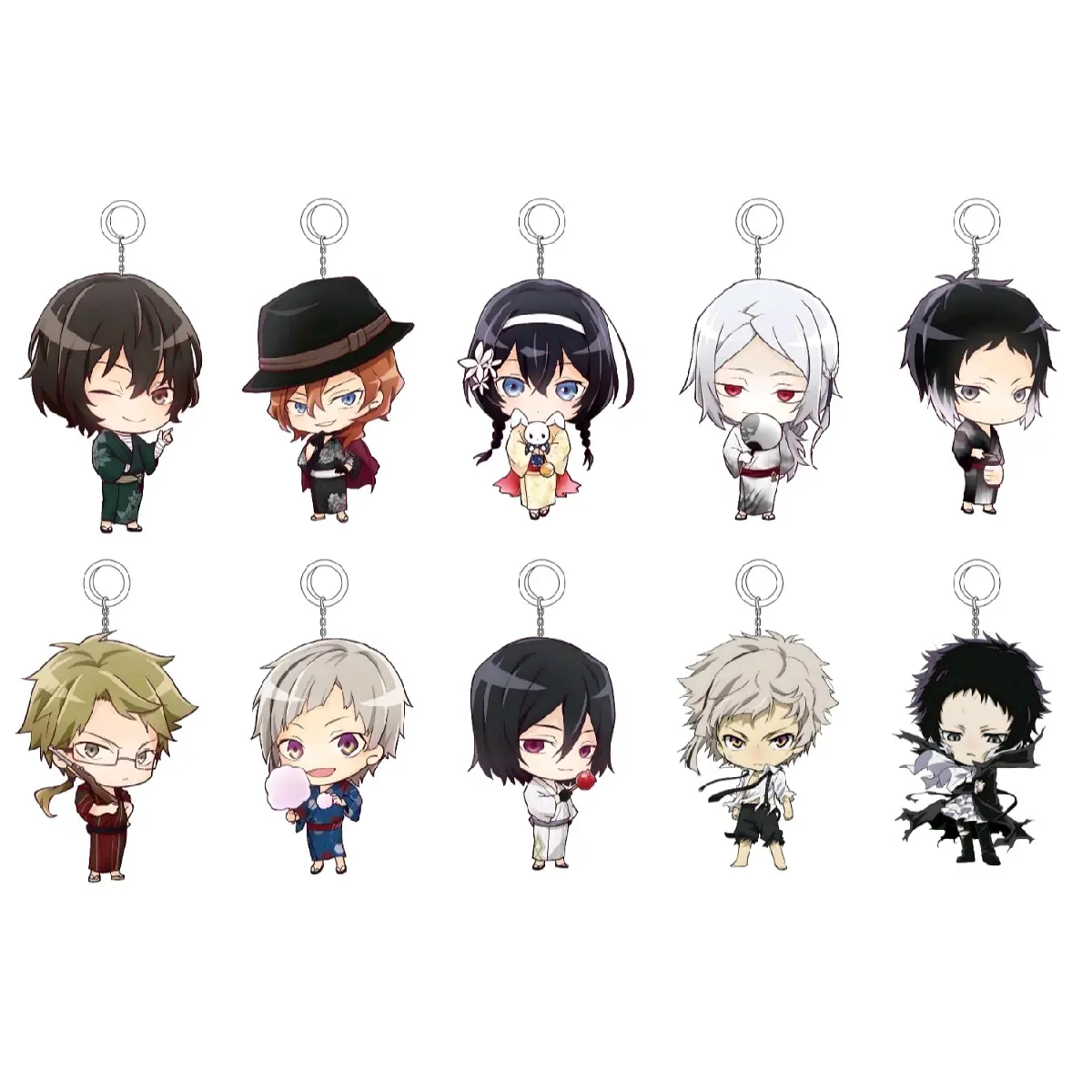 Bungou Stray Dogs Anime Keyring / Ganci Anime Bungou Stray Dogs